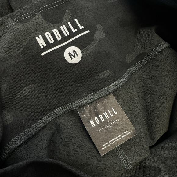 Nobull High Heather Crop Legging Green Carbon Camo Athletic Workout Pants Size M - Picture 10 of 12